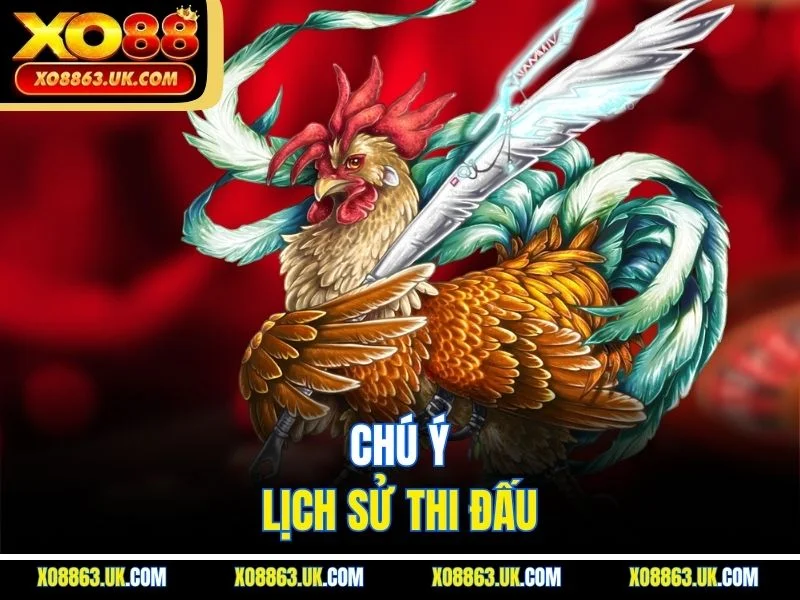 Chú ý lịch sử thi đấu